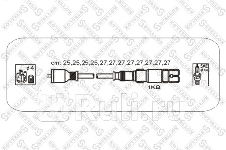 10-38436-SX - Высоковольтные провода (STELLOX) Mercedes W209 (2002-2010) для Mercedes W209 (2002-2010), STELLOX, 10-38436-SX