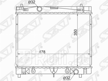TY000W90 - Радиатор охлаждения (SAT) Toyota Yaris (2005-2012) для Toyota Yaris (2005-2012), SAT, TY000W90