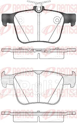 1516.10 - Колодки тормозные дисковые задние (REMSA) Volkswagen Tiguan (2016-2020) для Volkswagen Tiguan 2 (2016-2021), REMSA, 1516.10