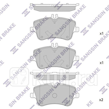 SP2191 - Колодки тормозные дисковые передние (HI-Q) Mercedes W209 (2002-2010) для Mercedes W209 (2002-2010), HI-Q, SP2191