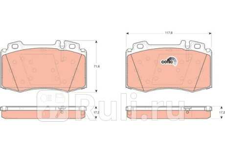 GDB1454 - Колодки тормозные дисковые передние (TRW) Mercedes W209 (2002-2010) для Mercedes W209 (2002-2010), TRW, GDB1454